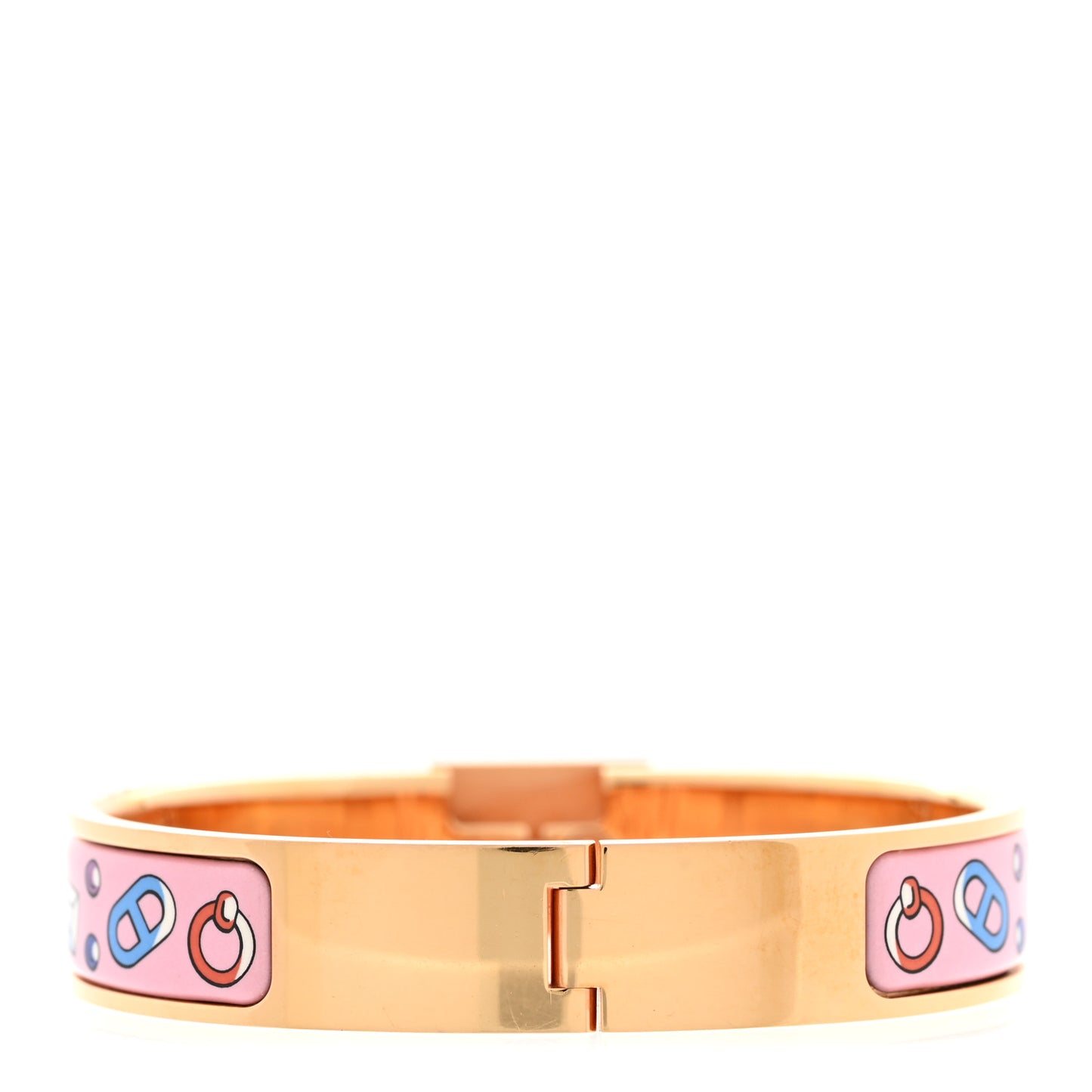 Enamel Narrow Clic Cadenas Locky Me Bracelet PM Ultra Pink