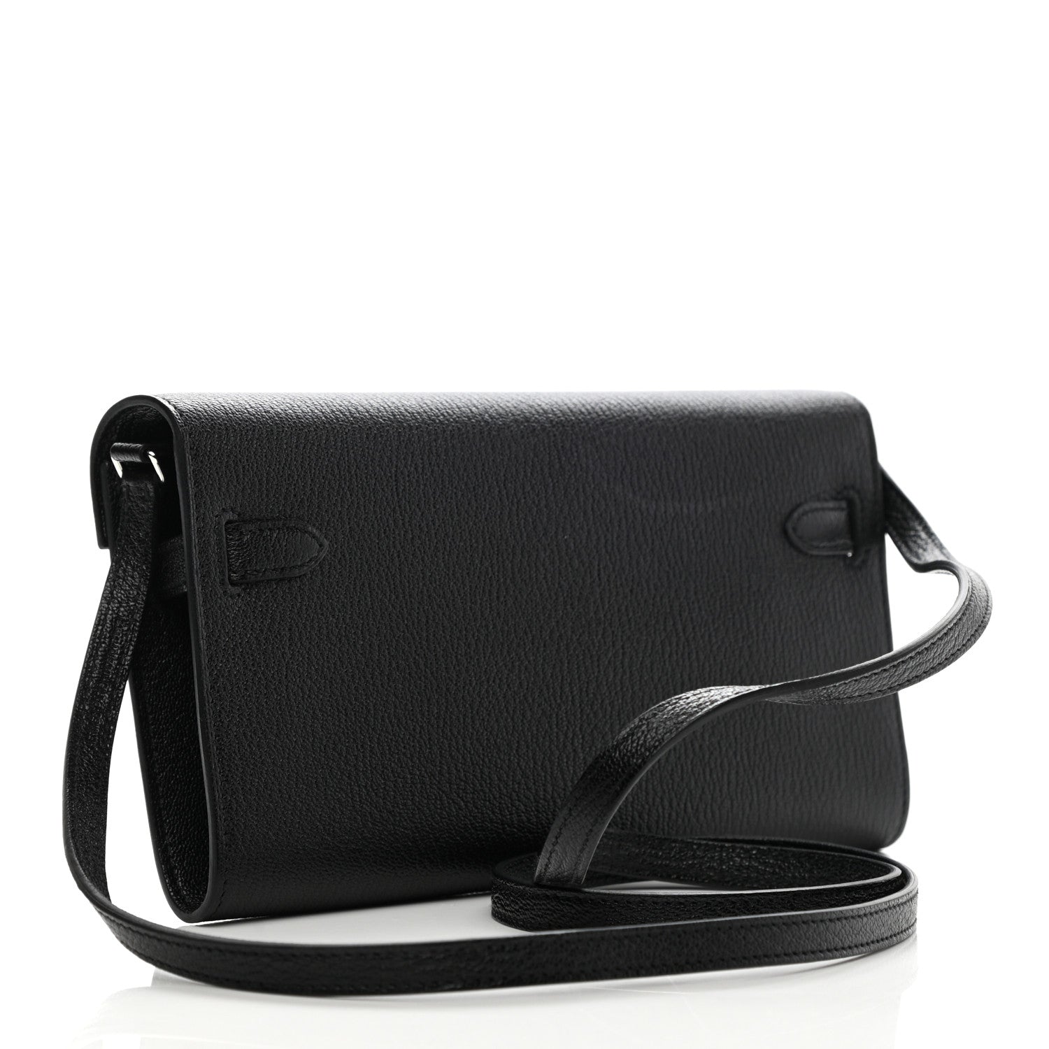 Hermes Chevre Mysore Kelly Wallet To Go Black 2 of 9