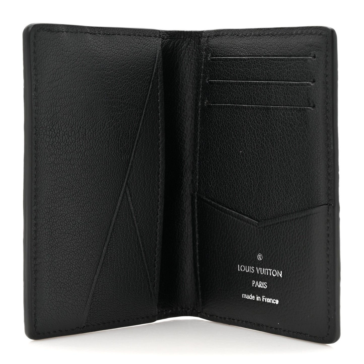 Ostrich Crocodile Pocket Organizer Black