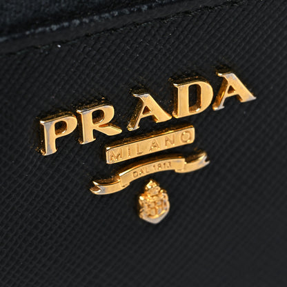 Prada Saffiano Metal Zip Around Wallet Black 14 of 14