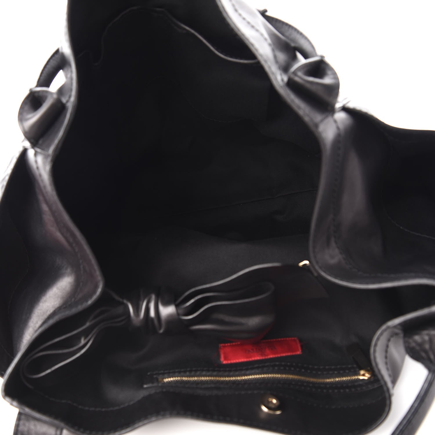 Valentino Garavani Nappa Double Pocket Bow Tote Black 5 of 9