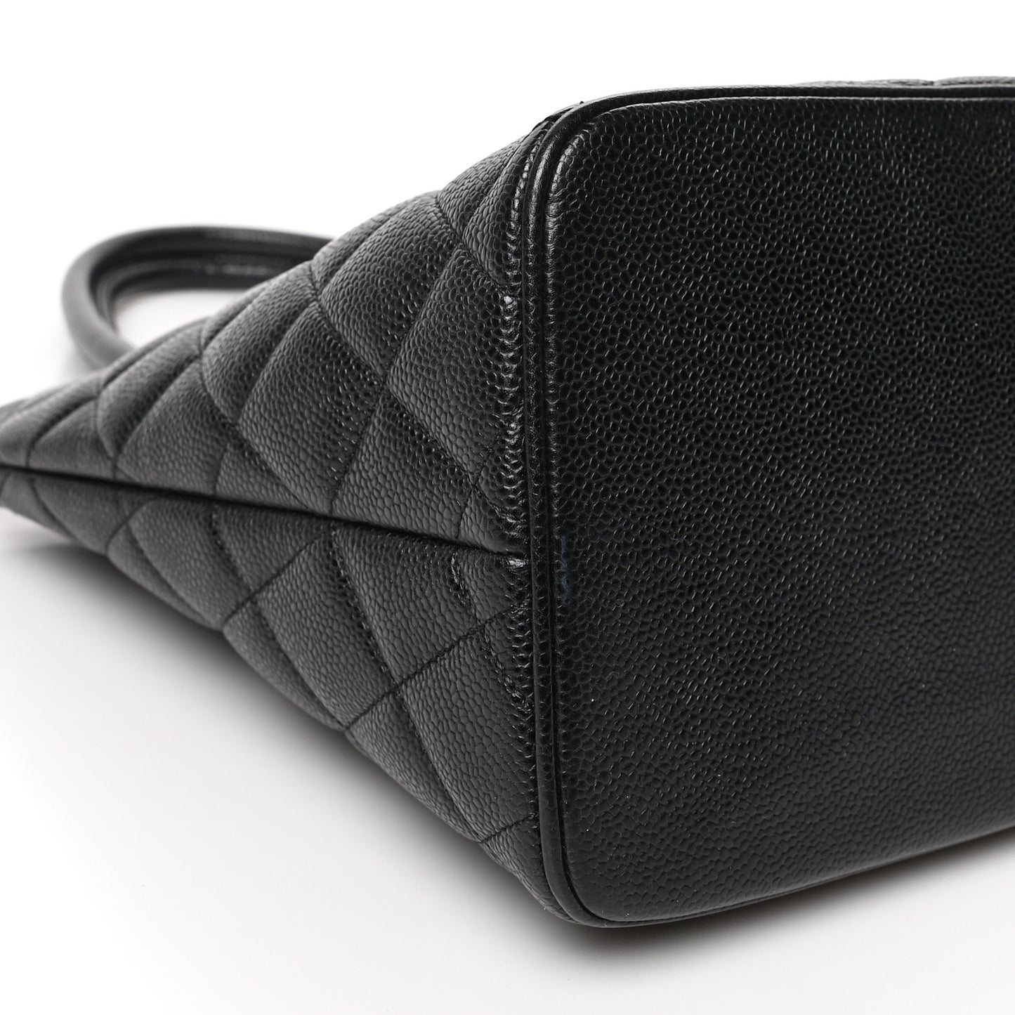 Caviar Quilted Medallion Tote Black