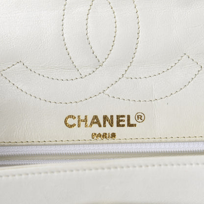 Chanel Lambskin Quilted Medium Double Flap White 18 of 21