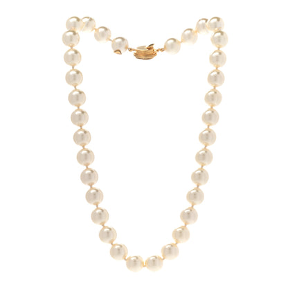 Chanel Pearl Crystal Short Necklace Gold 3 of 8