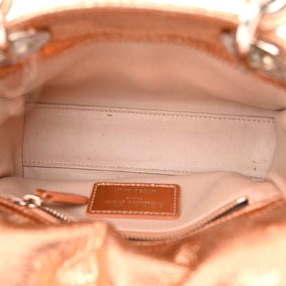 Christian Dior Metallic Cannage Mini Lady Dior Pink 5 of 10