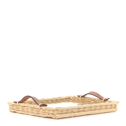 Hermes Wicker Bridle Oseraie Tray Brique 2 of 6