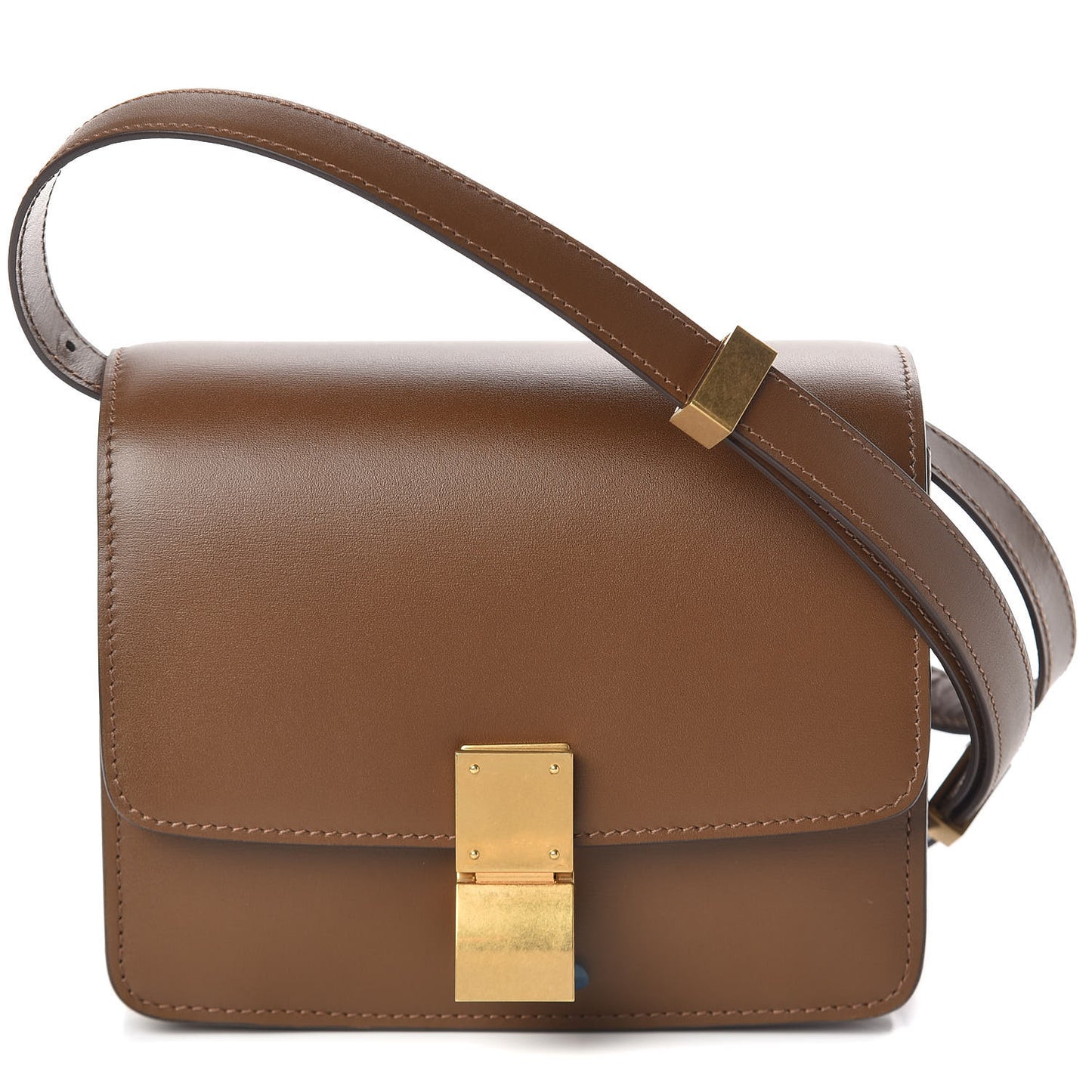 Box Calfskin Small Classic Box Flap Bag Camel