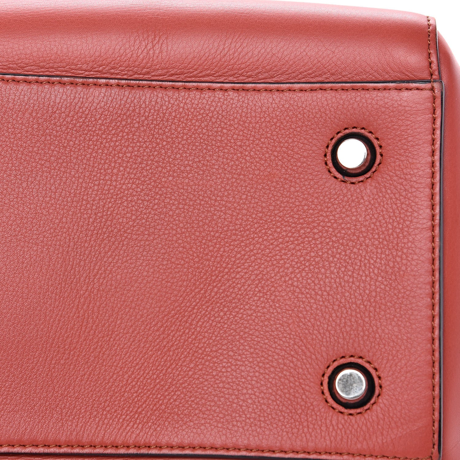 Celine Drummed Calfskin Medium Edge Shoulder Bag Terracotta 11 of 14