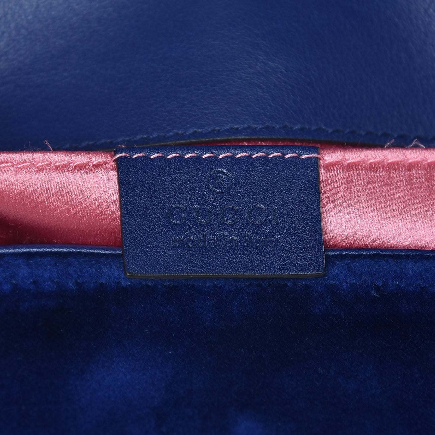 Velvet Matelasse Mini GG Marmont Shoulder Bag Cobalt Blue