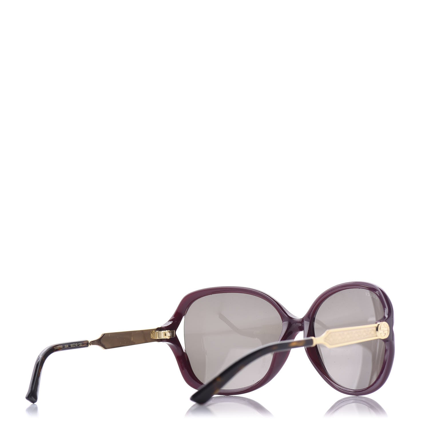 Gucci Acetate Oversized Butterfly Sunglasses GG 0076S Purple 4 of 10