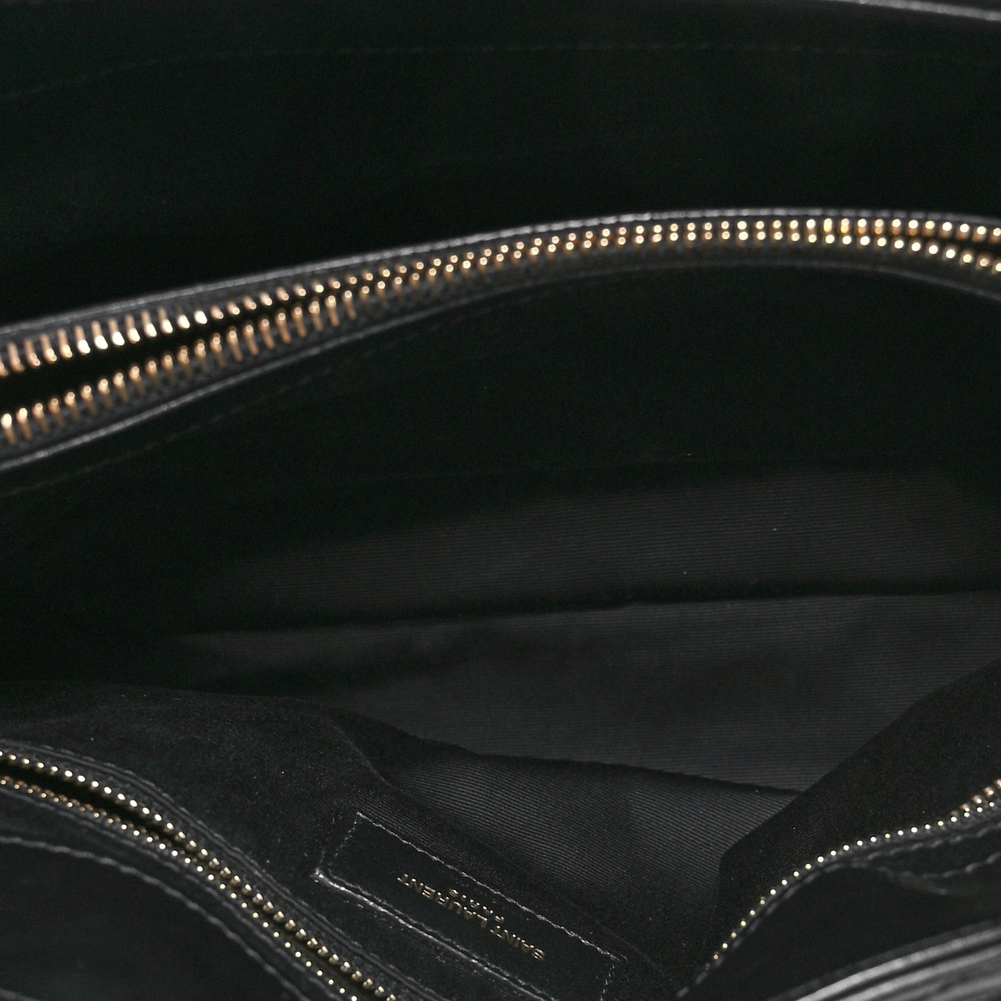 Calfskin Y Quilted Monogram Medium Loulou Chain Satchel Black
