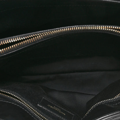Saint Laurent Calfskin Y Quilted Monogram Medium Loulou Chain Satchel Black 5 of 11