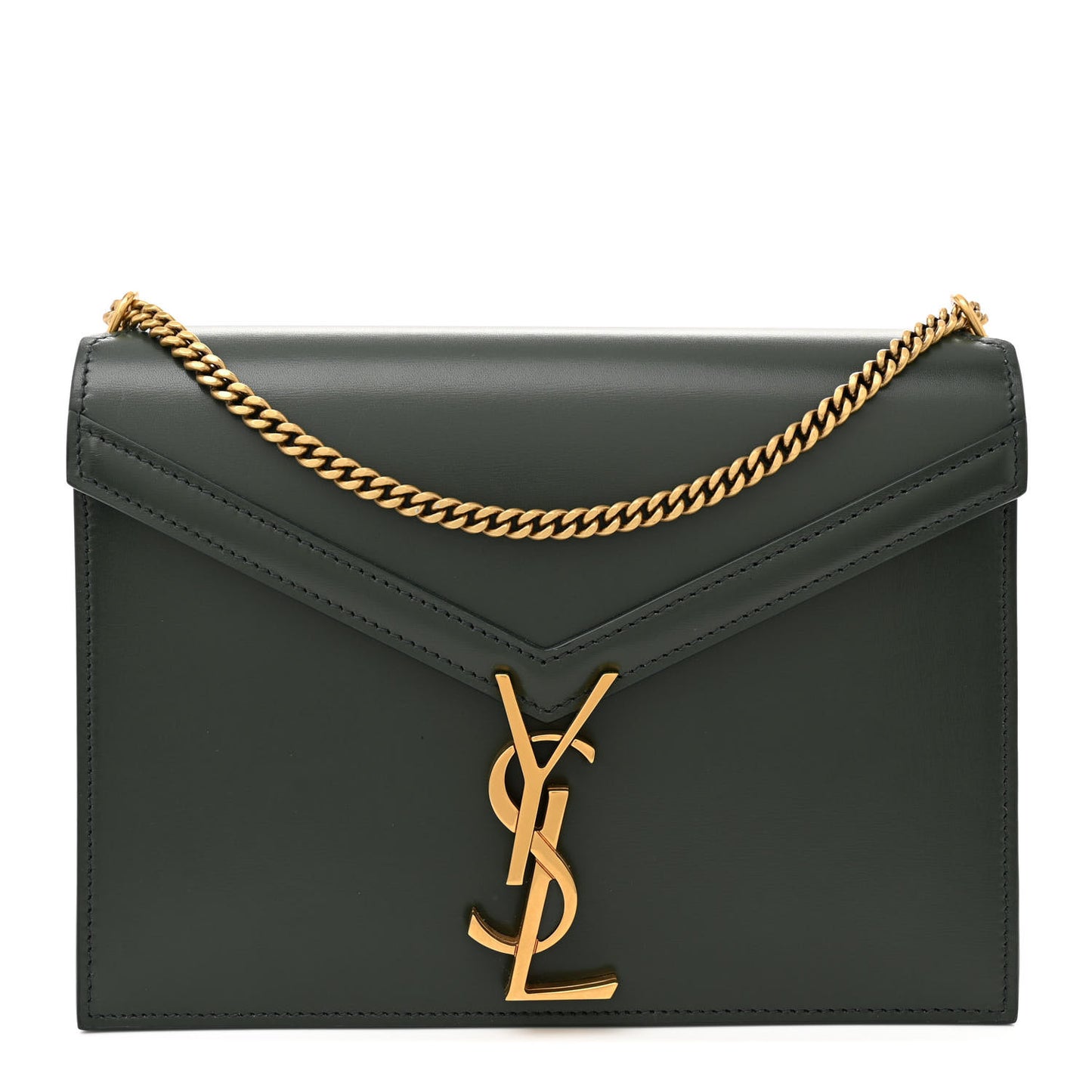 Smooth Calfskin Monogram Cassandra Clasp Bag Dark Green