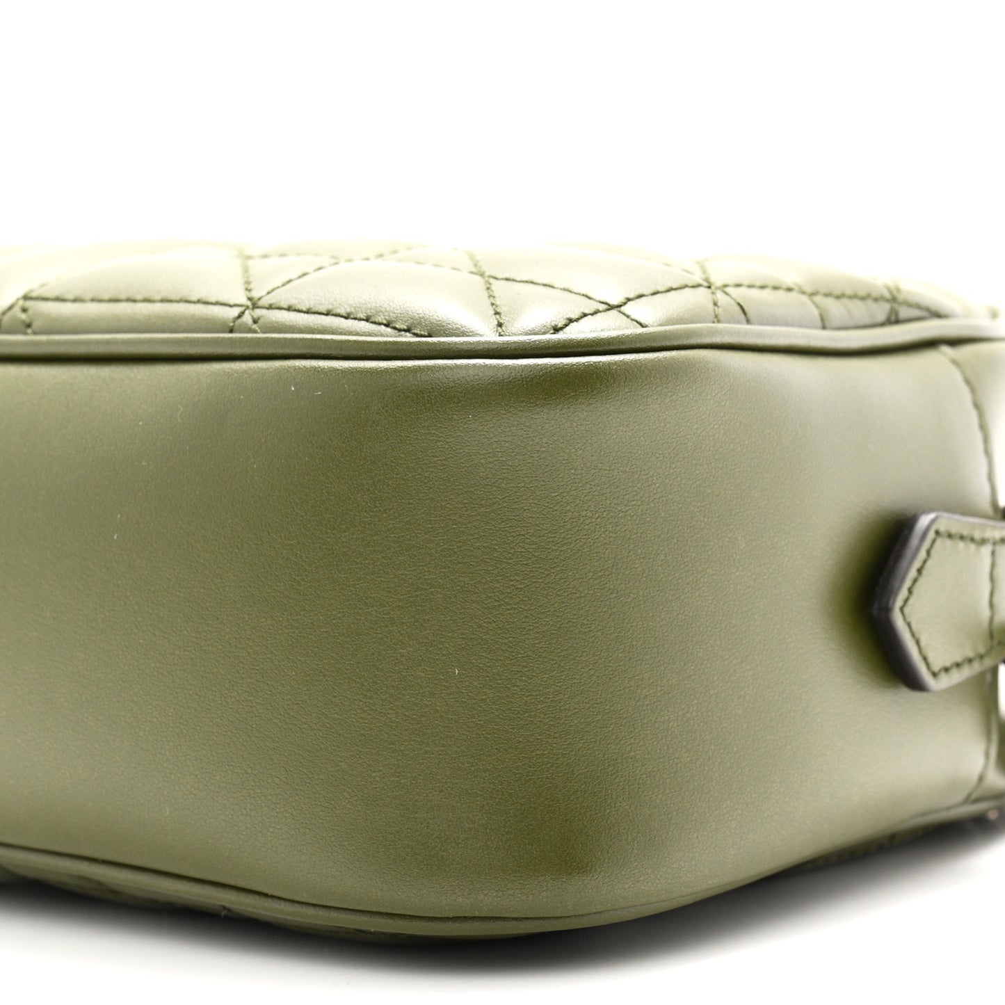Calfskin Matelasse Aria Small GG Marmont Chain Shoulder Bag Military Wood