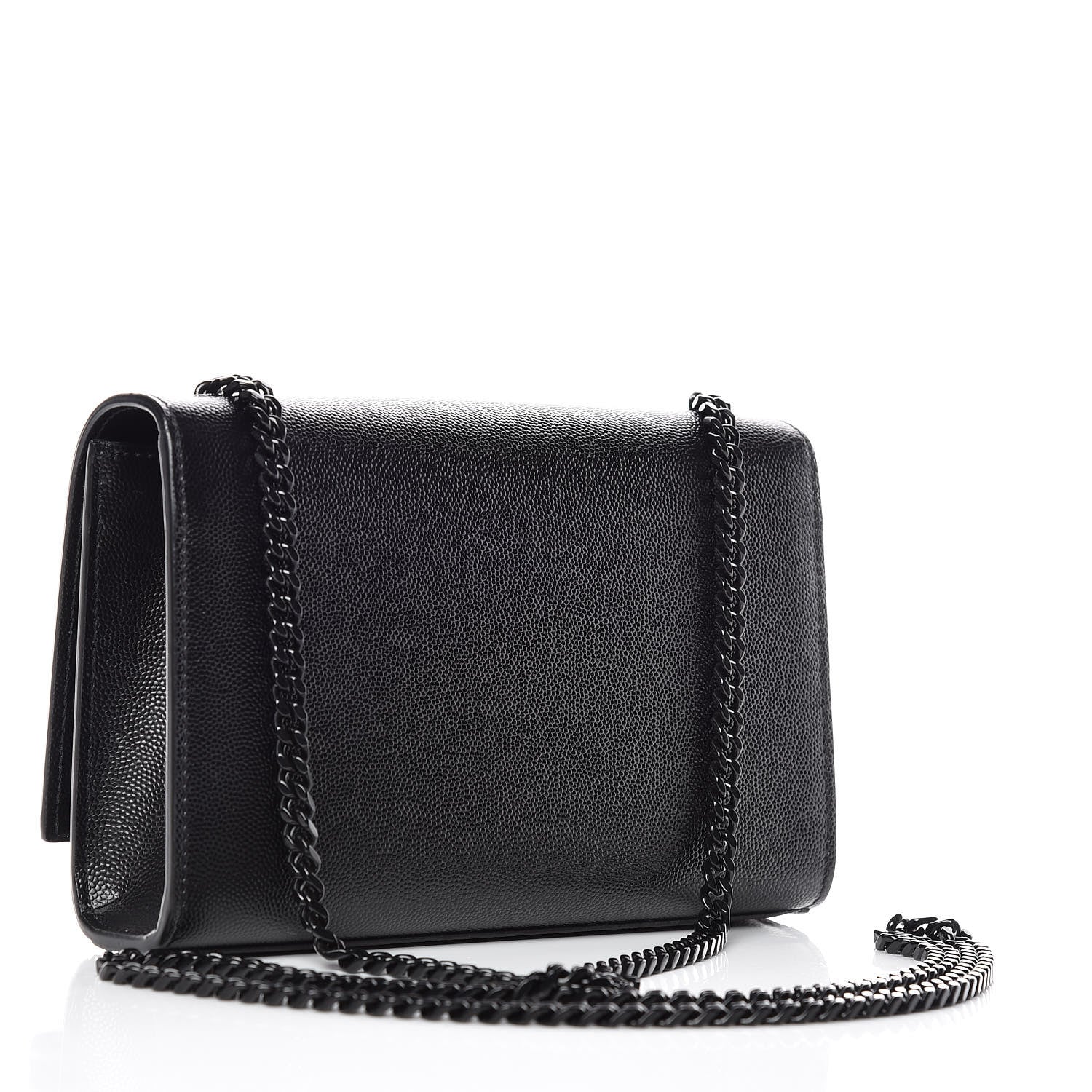 Saint Laurent Grain De Poudre Small Monogram Kate Satchel Black 3 of 9