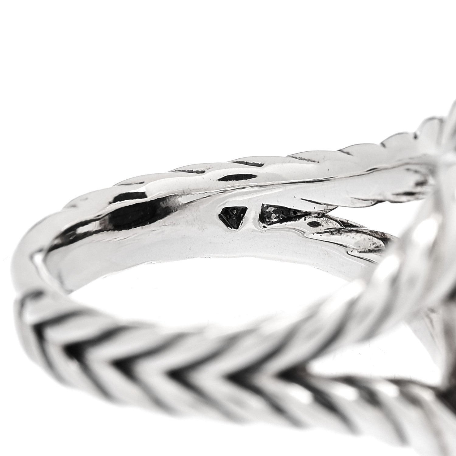 David Yurman Sterling Silver Diamond Black Onyx 11mm Albion Ring 49 5 6 of 7