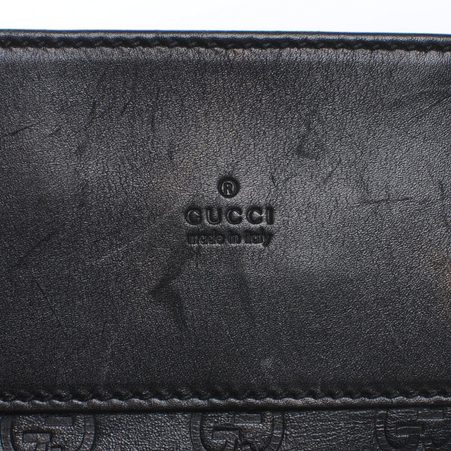 Guccissima Flat Messenger Bag Black