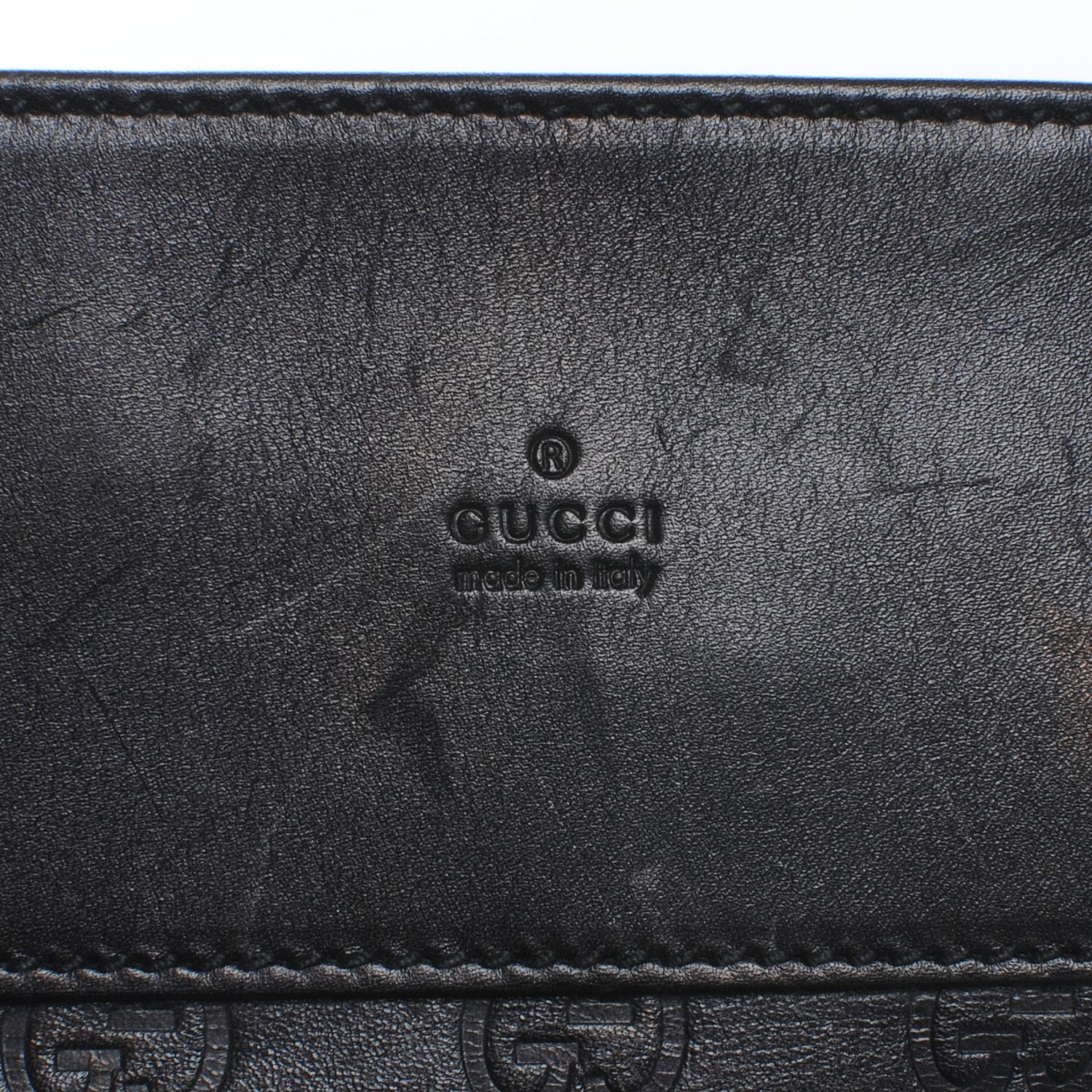 Gucci Guccissima Flat Messenger Bag Black 5 of 8