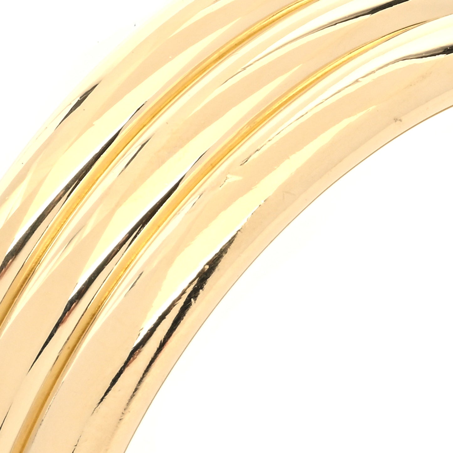 18K Yellow Tubular 3-Row Cuff Bracelet