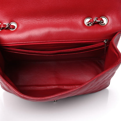 Chanel Caviar Quilted Jumbo Single Flap Red 4 of 4