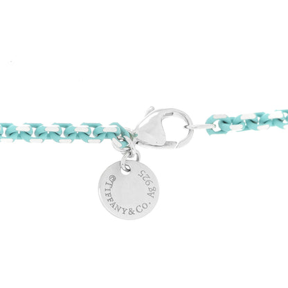 Tiffany Sterling Silver Enamel 1.75mm Chain Necklace Blue 30" 4 of 5
