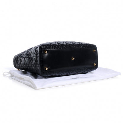 Christian Dior Lambskin Cannage Large Lady Dior Black 4 of 7