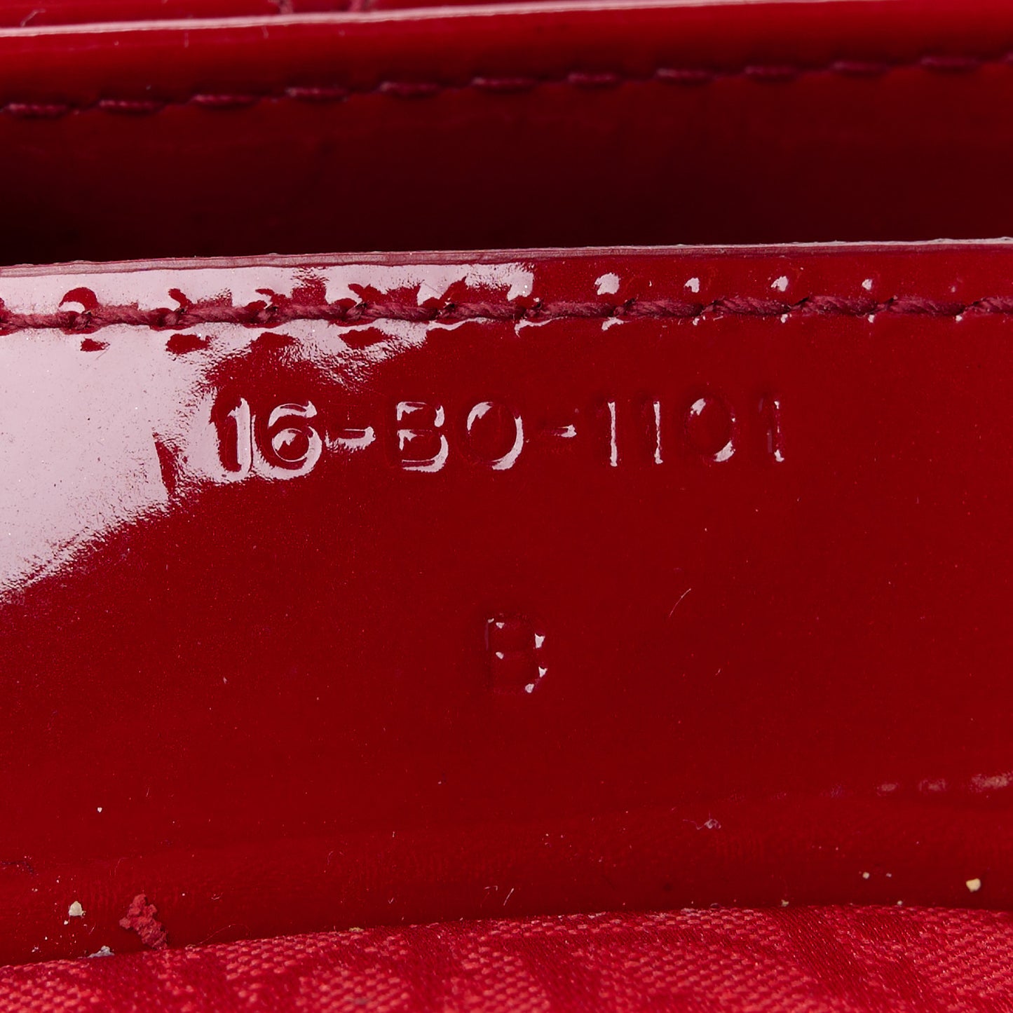 Patent Cannage Medium Lady Dior Red