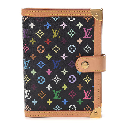 Louis Vuitton Monogram Multicolor Small Ring Agenda Cover Black 1 of 7