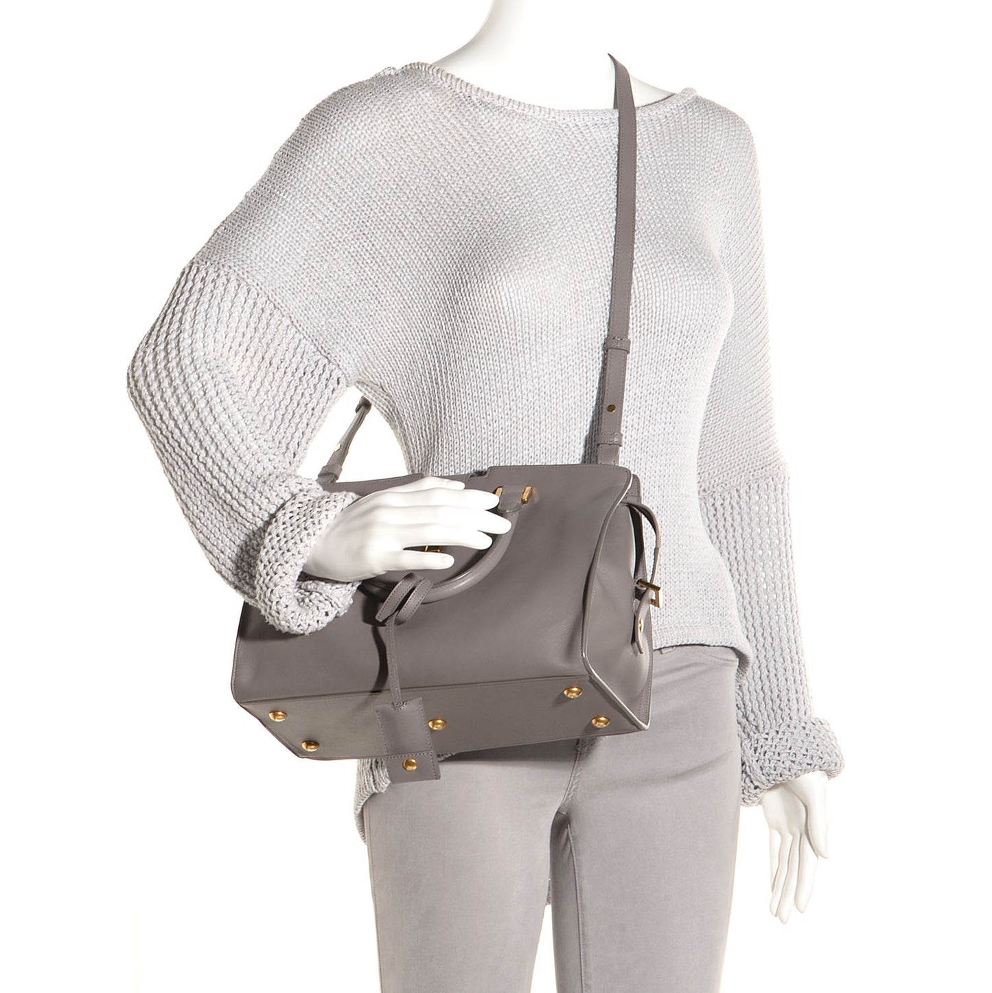 Calfskin Small Classic Y Cabas Fog