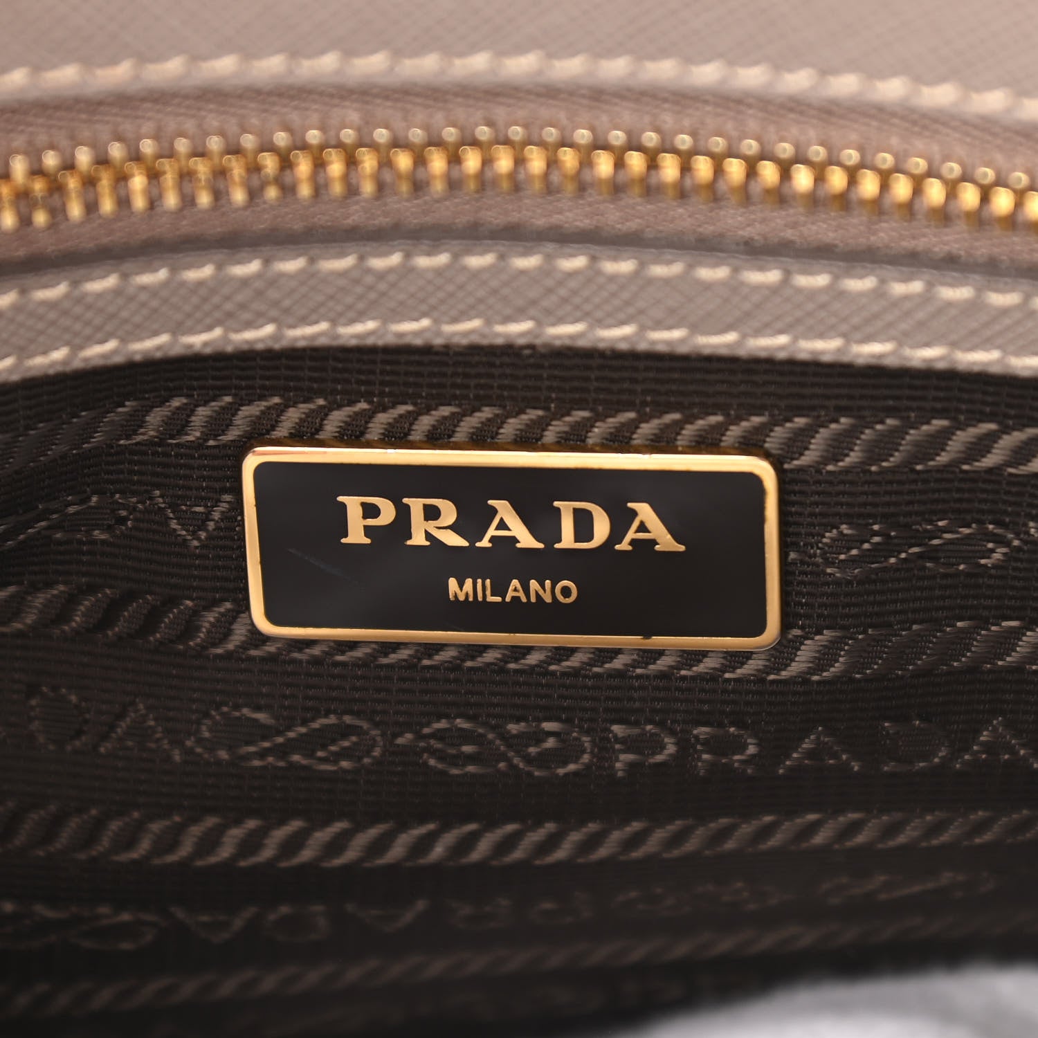 Prada Saffiano Mini Galleria Double Zip Tote Argilla 6 of 10