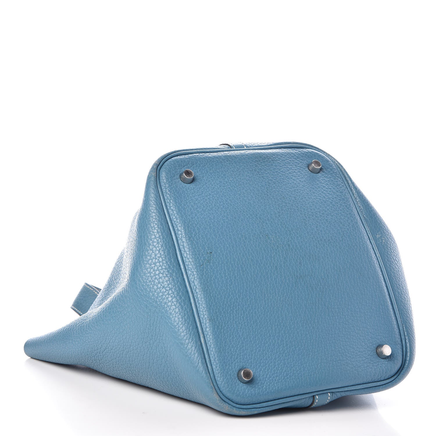 Hermes Taurillon Clemence Picotin 22 MM Blue Jean 4 of 15