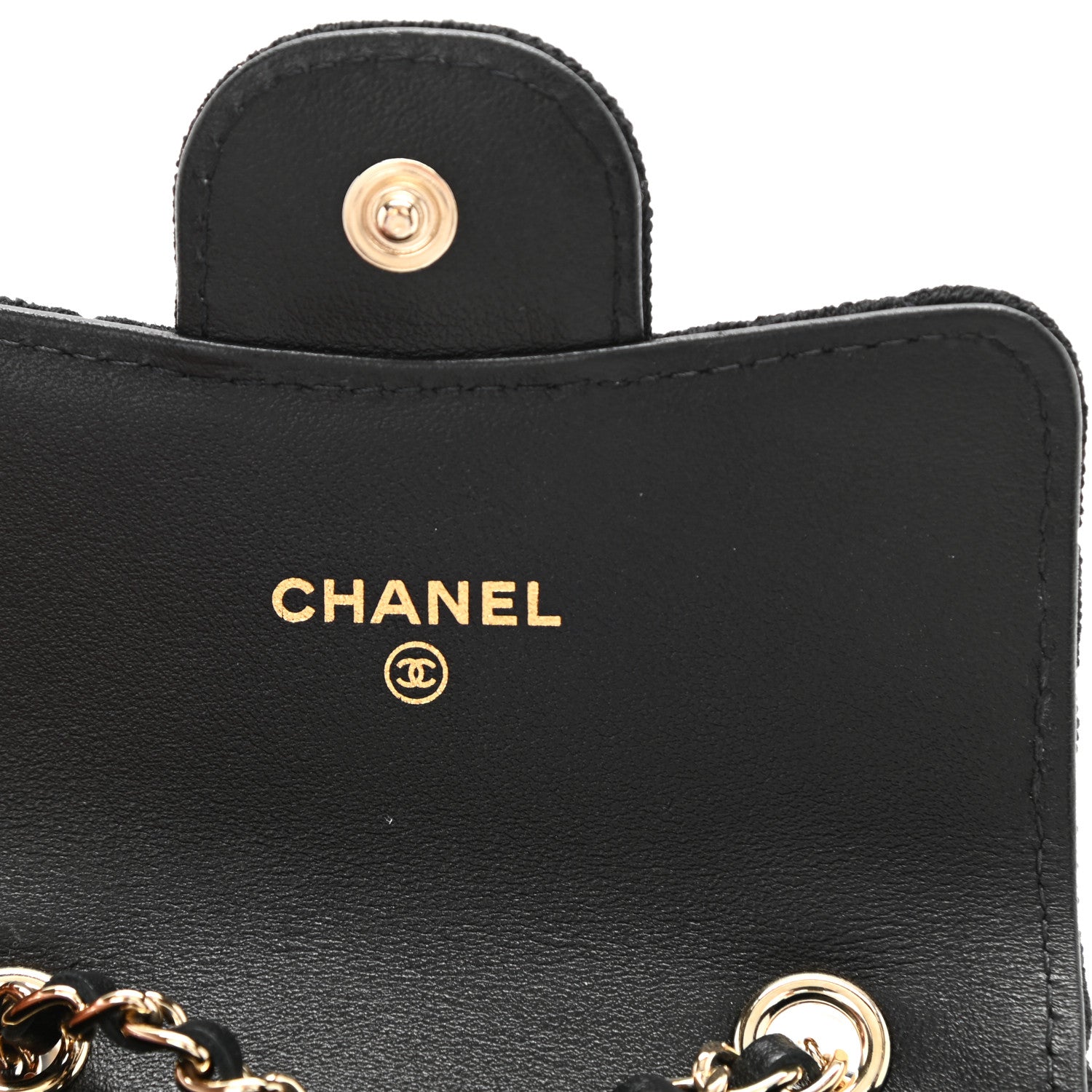Chanel Jersey Quilted Flap Chain Waist Bag Black 6 of 9
