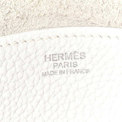 Hermes Taurillon Clemence Halzan 31 GM Craie 6 of 10