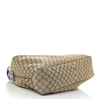 Gucci Monogram Large Horsebit Chain Hobo Dark Brown 3 of 9