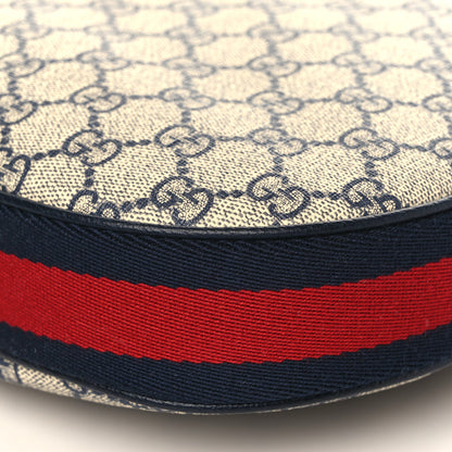 Gucci GG Supreme Monogram Textured Calfskin Web Large Attache Shoulder Bag Beige Blue 9 of 9