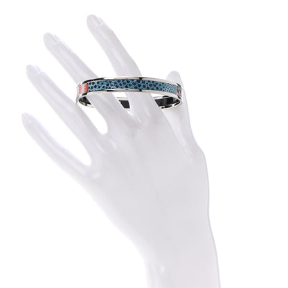 Hermes Enamel Printed Narrow La Marche de Savana Bracelet 65 Romantique 2 of 5