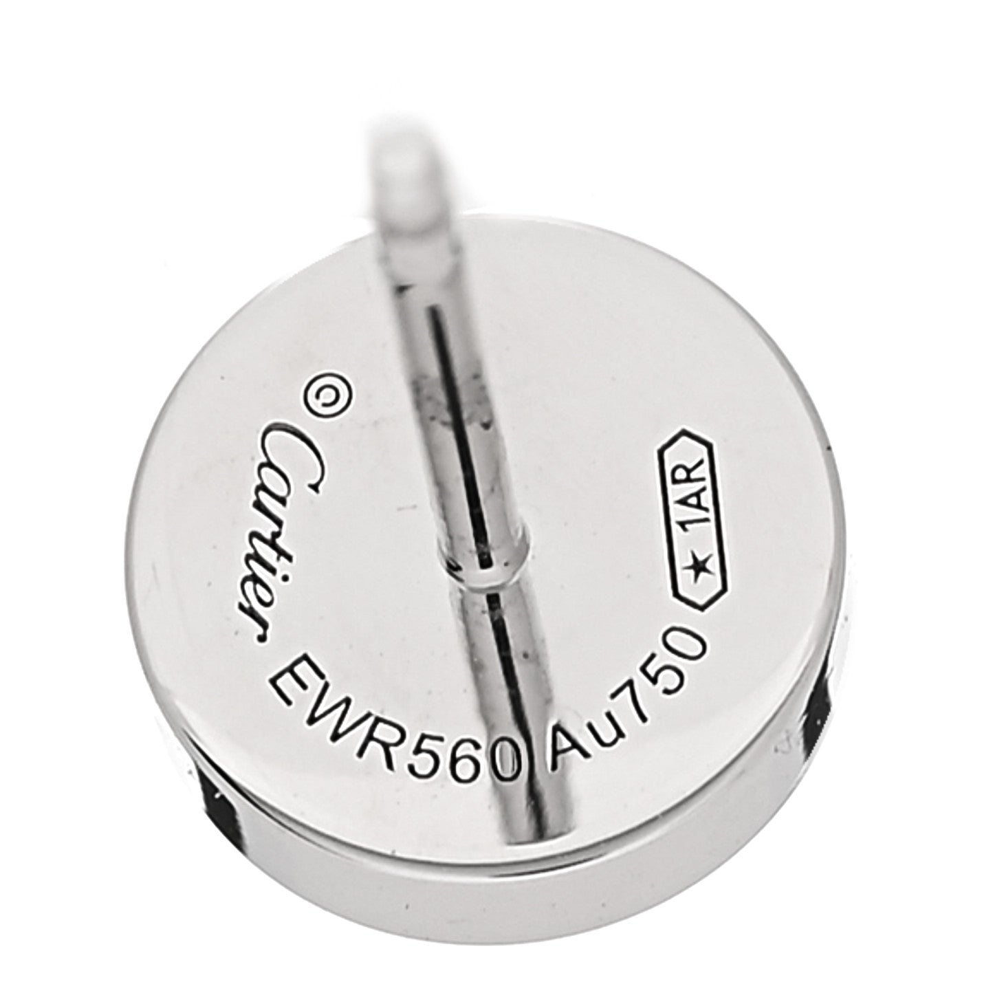 18K White Gold LOVE Earrings