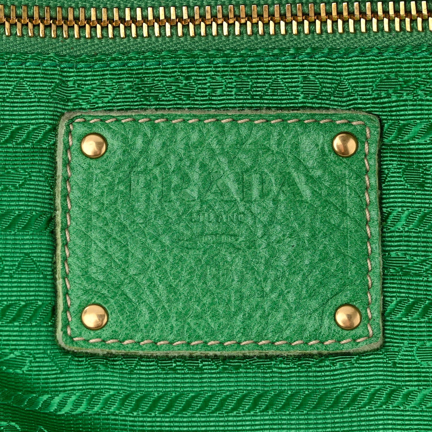 Prada Cervo Logo Embossed Folding Tote Acquamarina 8 of 18