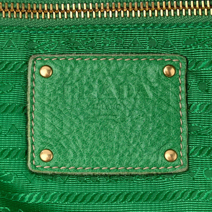 Prada Cervo Logo Embossed Folding Tote Acquamarina 8 of 18