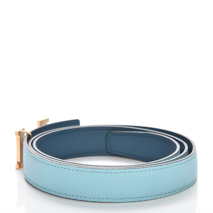 Hermes Swift Epsom 24mm Mini Constance H Belt 90 Colvert Bleu Atoll 3 of 6