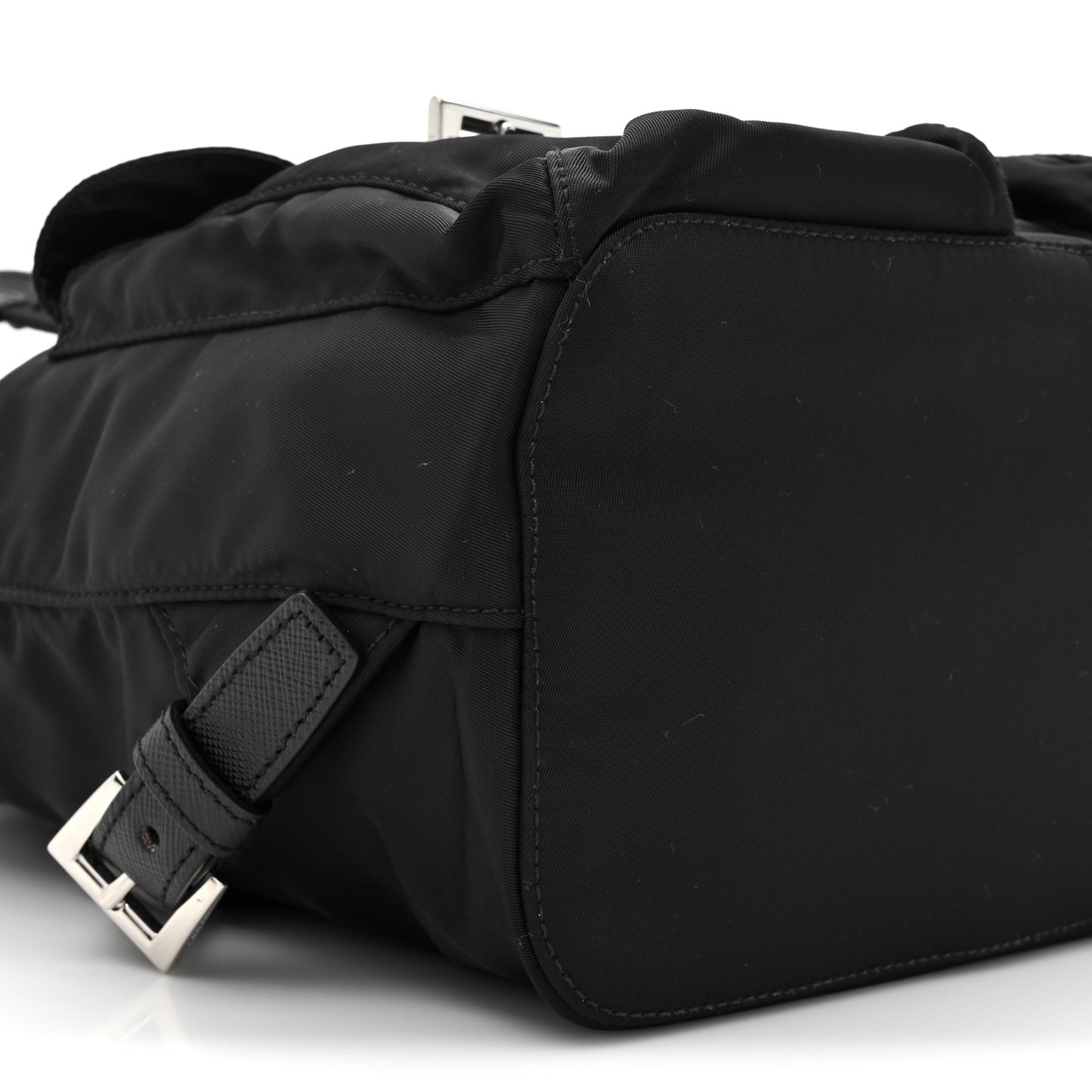 Tessuto Nylon Saffiano Small Backpack Black