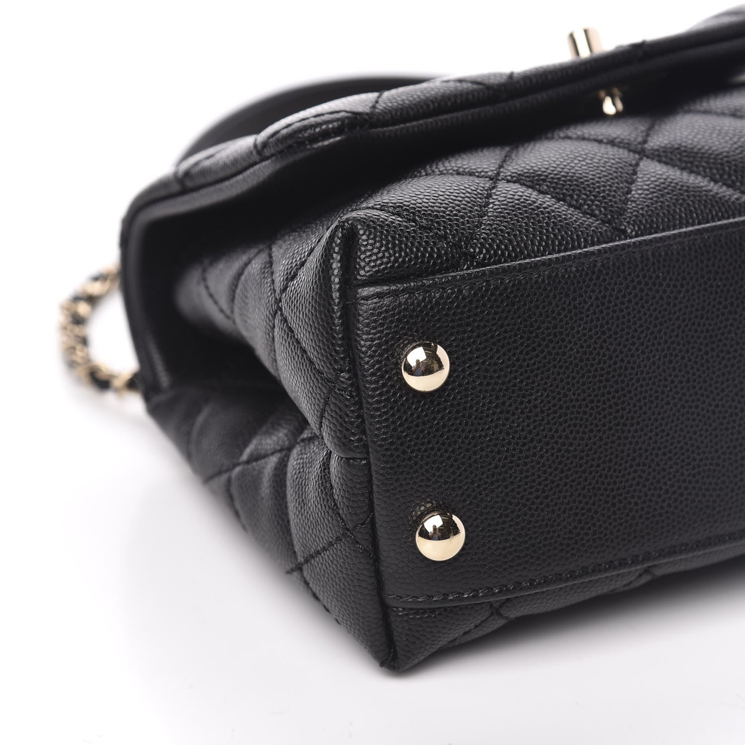 Chanel Caviar Quilted Extra Mini Coco Handle Flap Black 8 of 11