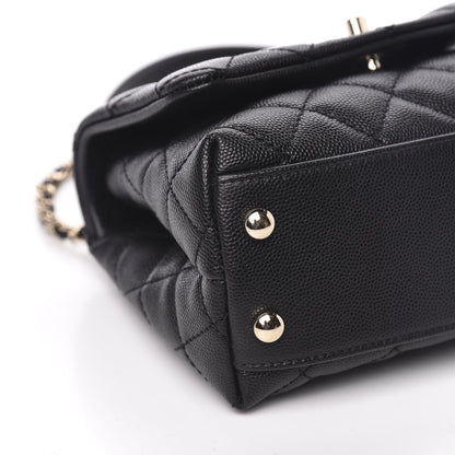 Chanel Caviar Quilted Extra Mini Coco Handle Flap Black 8 of 11
