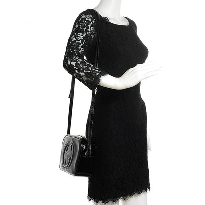 Gucci Soft Patent Small Soho Disco Bag Black 2 of 7