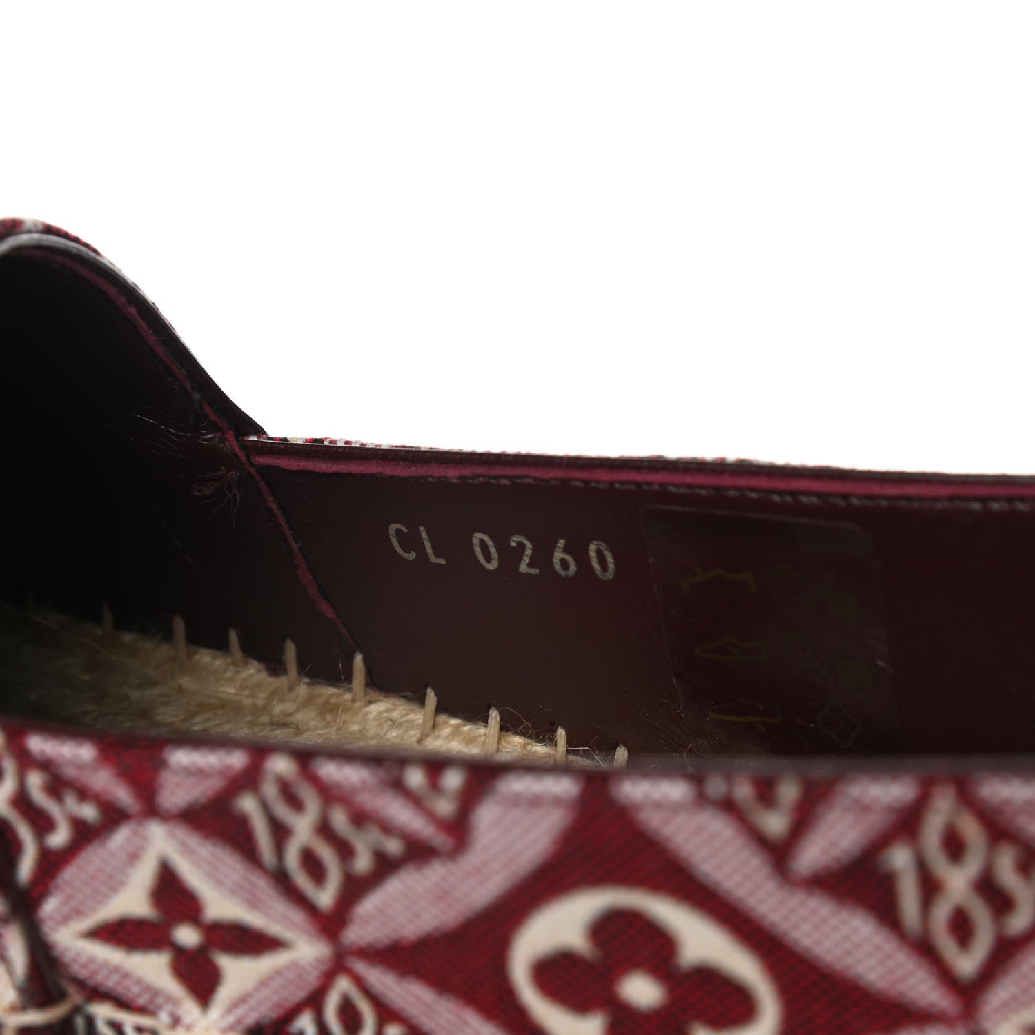 Louis Vuitton Jacquard Since 1854 Starboard Espadrille Flats 37 Bordeaux 9 of 10