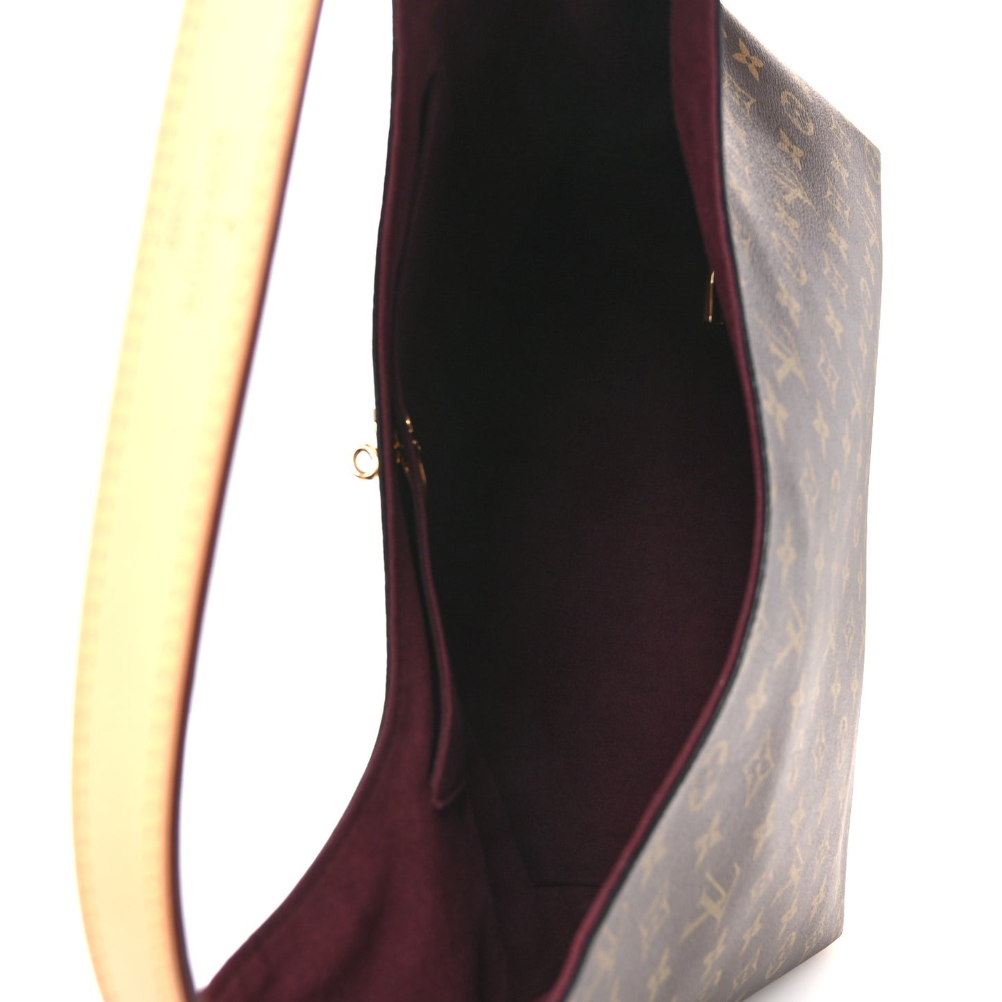 Monogram Flower Hobo Beige