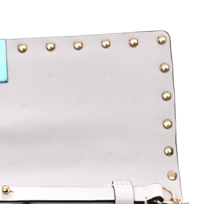 Valentino Garavani Nappa Rockstud Spike Wallet On Chain Optic White 10 of 10
