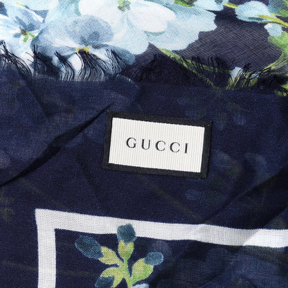 Gucci Modal Silk New Bloomy Shawl Midnight Blue Sky Blue 4 of 4
