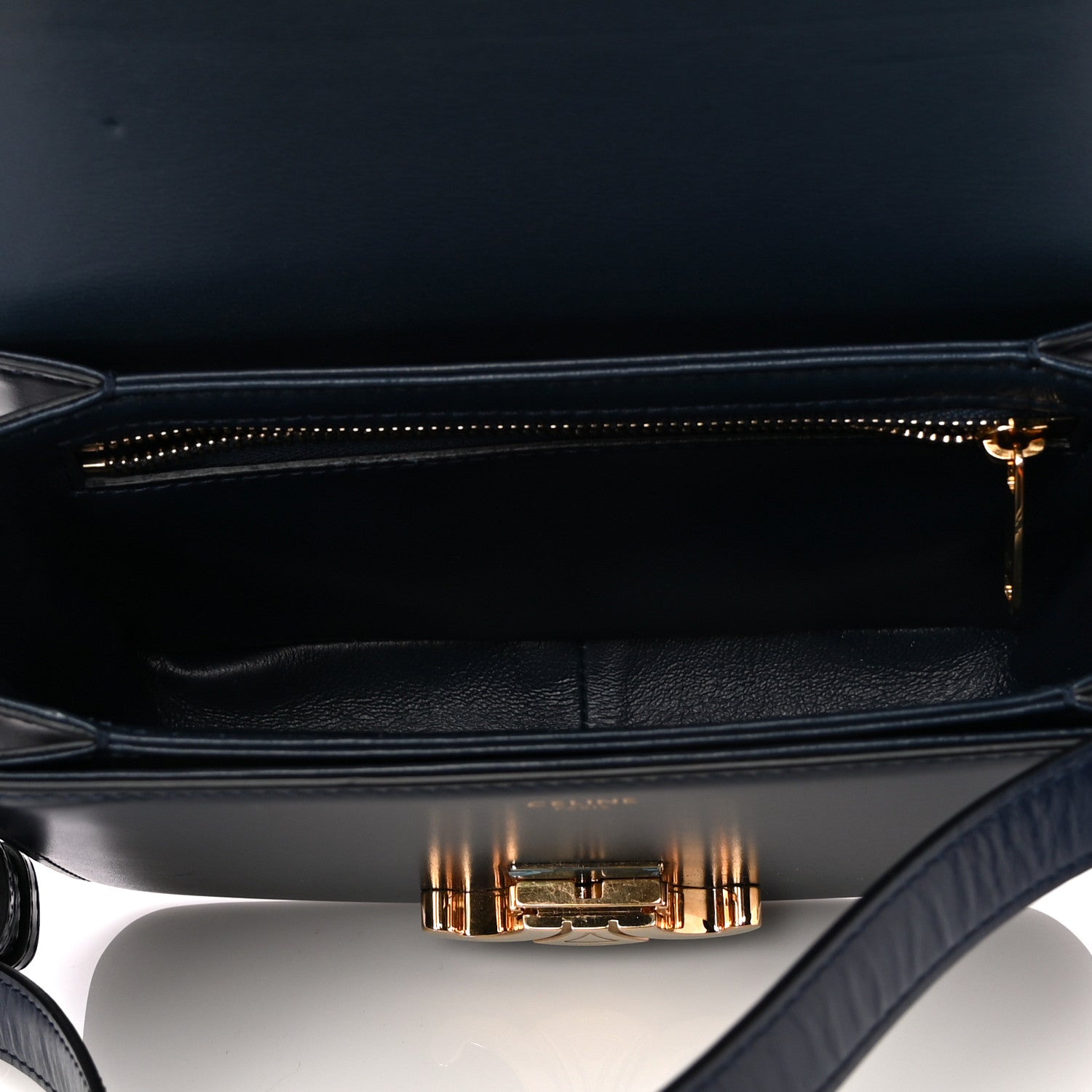 Celine Shiny Calfskin Teen Triomphe Dark Blue 5 of 5