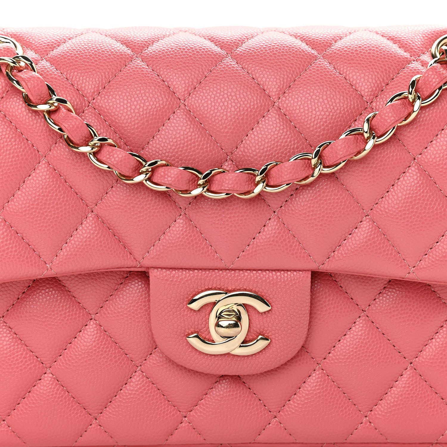 Chanel Caviar Quilted Small Double Flap Pink 10 of 11